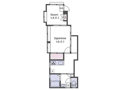 シャトルM(2K/2階)の間取り写真