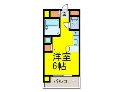 大橋東舛田ビル(ワンルーム/2階)の間取り写真