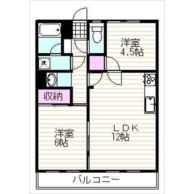 MONTRAY大岡(2LDK/1階)の間取り写真