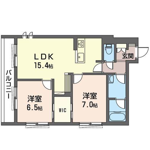 シャーメゾンステージ南阿佐ヶ谷(2LDK/2階)の間取り写真