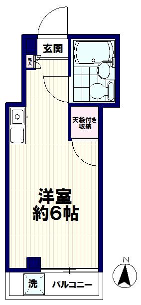 タケトミハイツ(ワンルーム/3階)の間取り写真