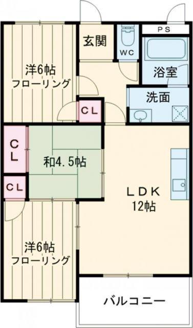 グランドメゾン唐津(3LDK/4階)の間取り写真