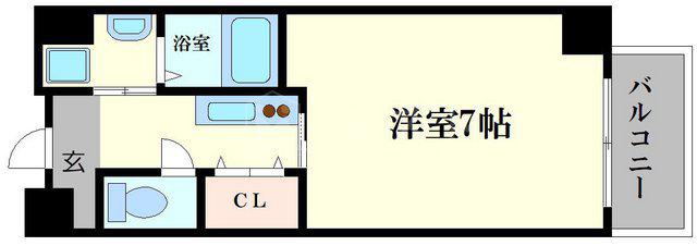 SUNSUN ABC(1K/4階)の間取り写真