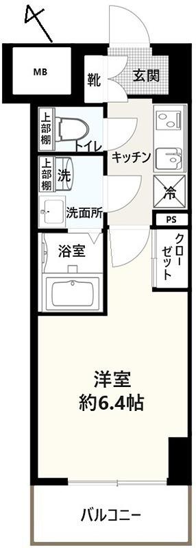 ラフィスタ川崎II(1K/5階)の間取り写真