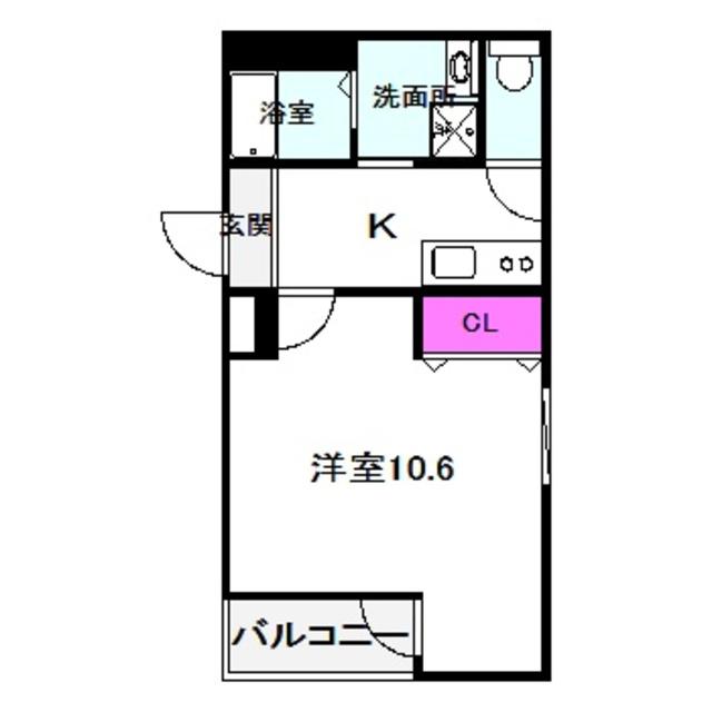フジパレス城東諏訪ノースI番館(1K/1階)の間取り写真