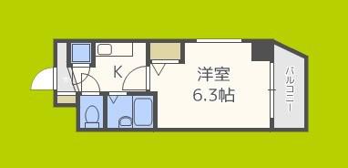 S・Eファースト(1K/1階)の間取り写真