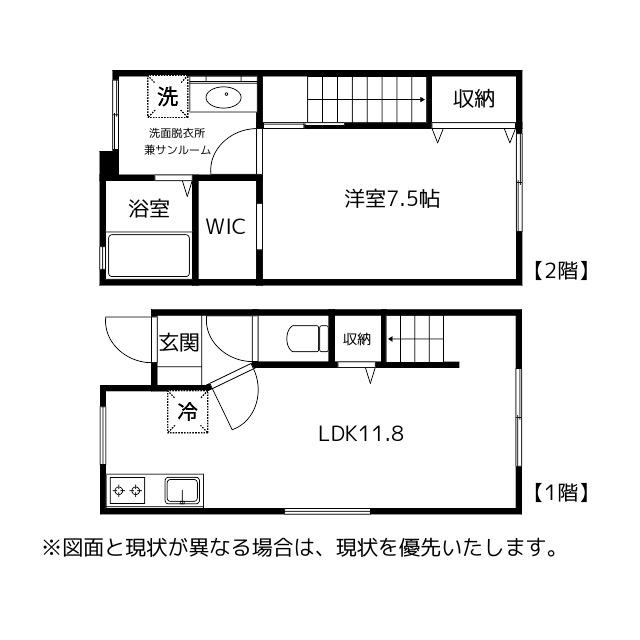 FLATS(1LDK/1階)の間取り写真