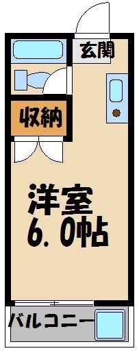 シャトーズフジミ(ワンルーム/3階)の間取り写真