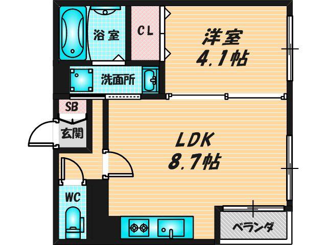 ハーモニーテラスTOWA(1LDK/3階)の間取り写真