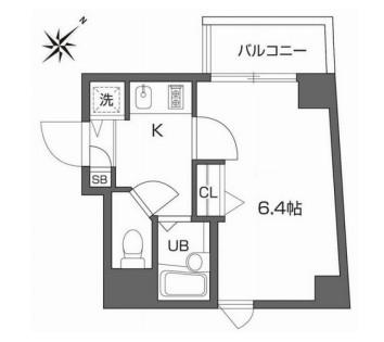 ベルファース早稲田(1K/9階)の間取り写真