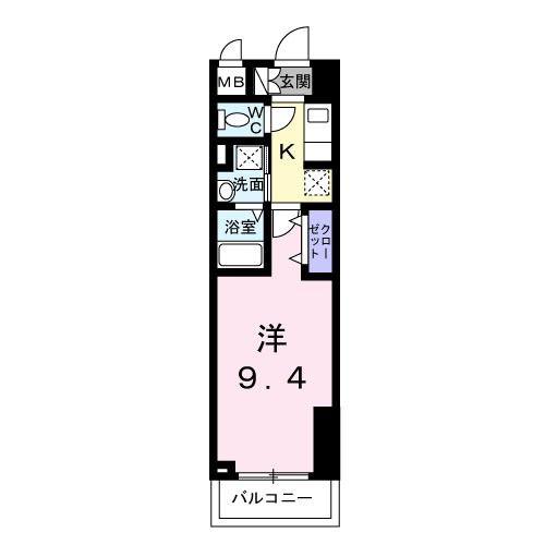 スアヴィス平塚八千代(1K/5階)の間取り写真