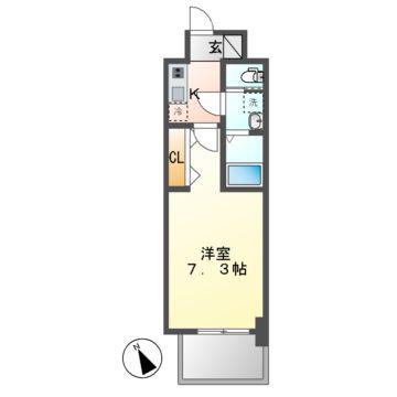 S-RESIDENCE名駅南(1K/7階)の間取り写真