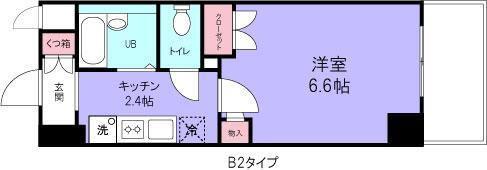 グランシャルム浦安(1K/5階)の間取り写真