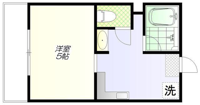 パインヒルハイム(ワンルーム/1階)の間取り写真