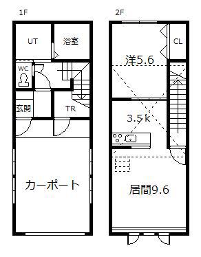 ルタンII(1LDK/1階)の間取り写真