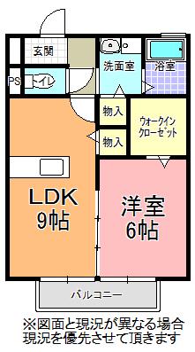 コージーコート(1LDK/2階)の間取り写真