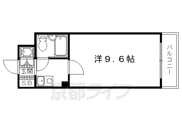 ホーユウコンフォルト二条城前(1K/2階)の間取り写真
