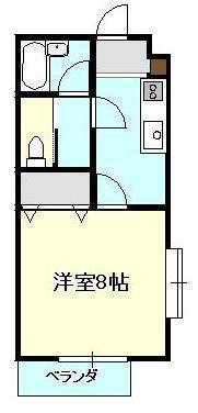 エポック坂井(1K/2階)の間取り写真
