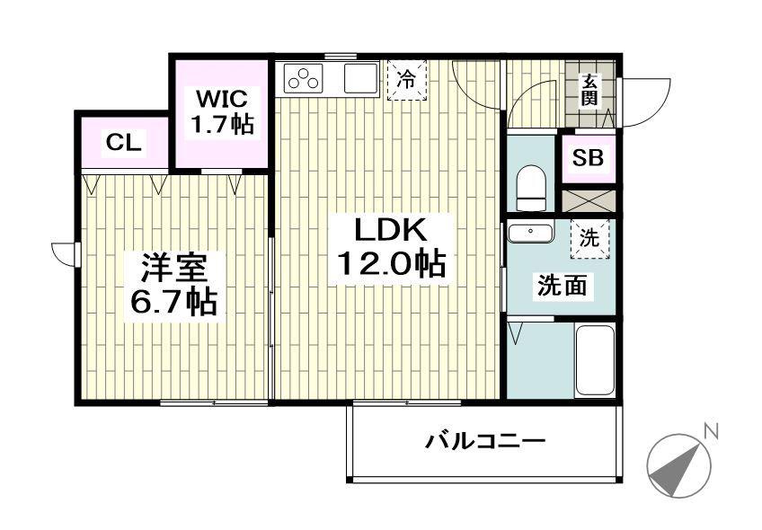 メゾン佐介ヶ谷(1LDK/2階)の間取り写真