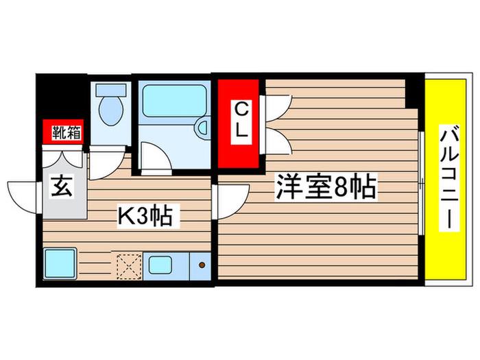 サンハイム広路(1K/2階)の間取り写真