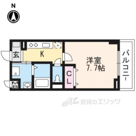 ブライトマーチ タナカ(1K/2階)の間取り写真