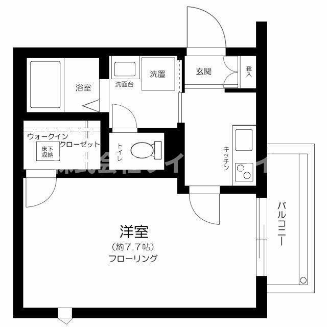 FCOMFORT平和台(1K/1階)の間取り写真