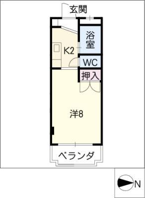 シャルマン シェソワ(1K/3階)の間取り写真