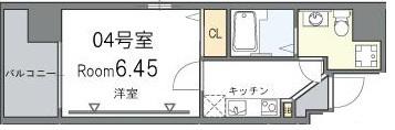 ウエンズ東心斎橋(1K/3階)の間取り写真