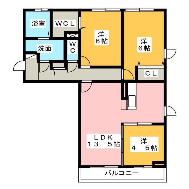 クレール メゾン(3LDK/3階)の間取り写真