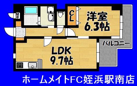 ファーブリック横浜(1LDK/1階)の間取り写真