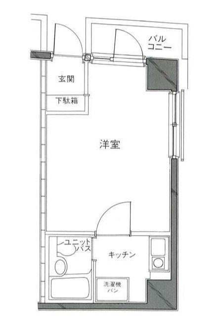 パレドール早稲田(ワンルーム/1階)の間取り写真