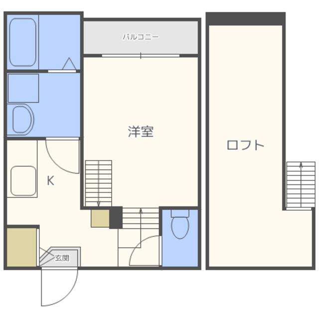 GARDENアズサ(1K/1階)の間取り写真