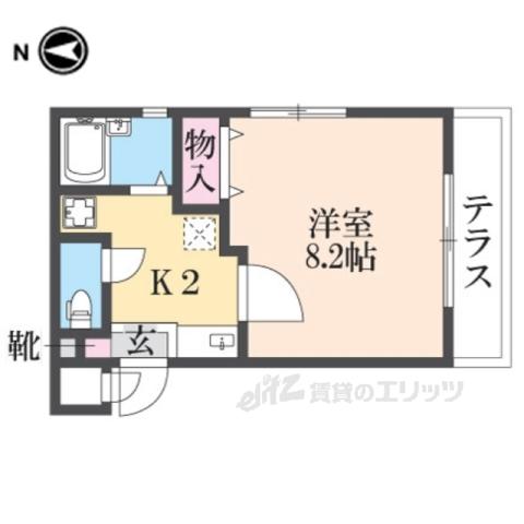 アルカサールYOSHITANI弐番館(1K/1階)の間取り写真