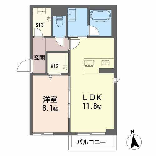 ETERNAL NUMAZU(1LDK/3階)の間取り写真