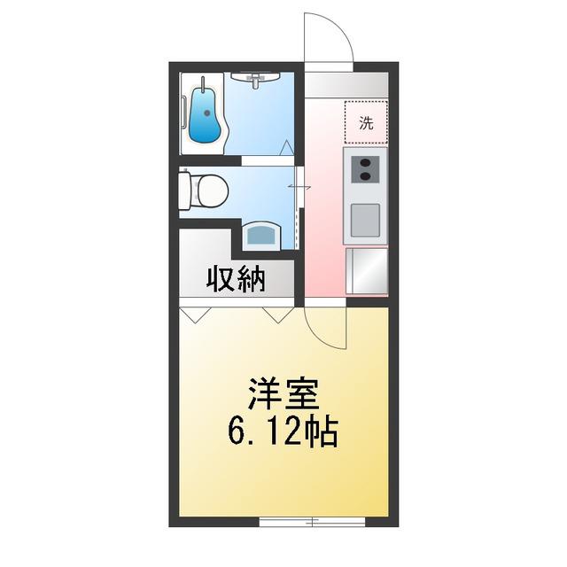 南矢名Mアパート(1K/1階)の間取り写真