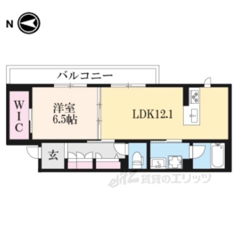 ヴィラフォーレ(1LDK/2階)の間取り写真