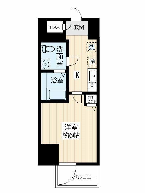 GENOVIA青砥SKYGARDEN(1K/8階)の間取り写真