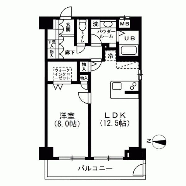 コンフォートレジデンス(1LDK/4階)の間取り写真