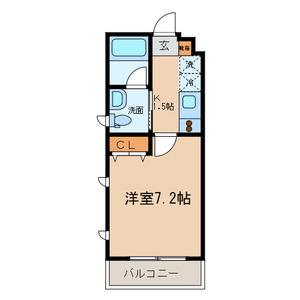 コンフォール 大宮1丁目(1K/2階)の間取り写真