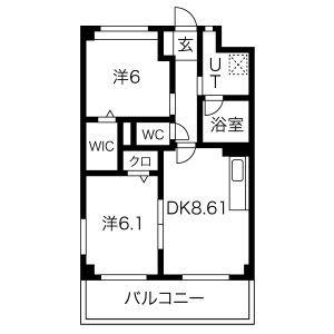 JR東海道本線 共和駅 徒歩20分 3階建 築23年(2LDK/1階)の間取り写真