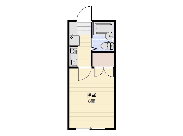 ユーハウス(1K/1階)の間取り写真