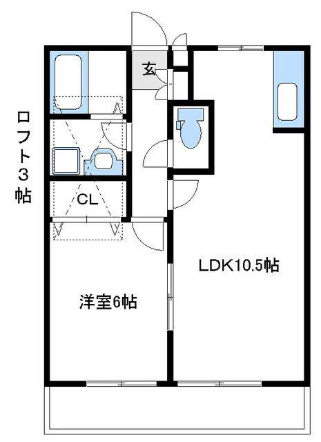 クレールメゾン(1LDK/2階)の間取り写真