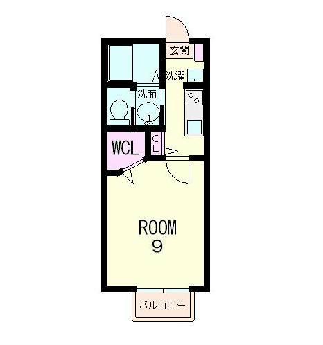 MAST COURT 近江(1K/2階)の間取り写真