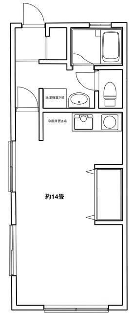 ラ・マドレーヌ7(1K/2階)の間取り写真