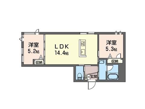 ネクスト ステージ(2LDK/2階)の間取り写真