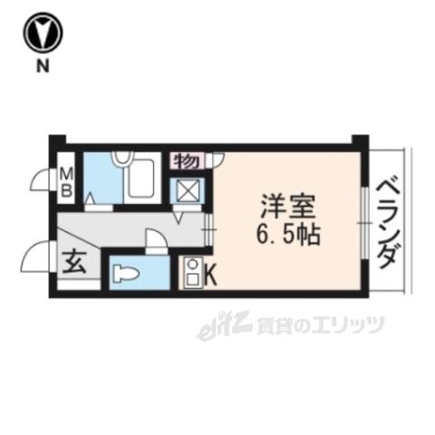 スパッションM&J(1K/2階)の間取り写真