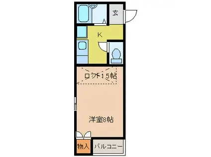 メゾン柏木(1K/1階)の間取り写真