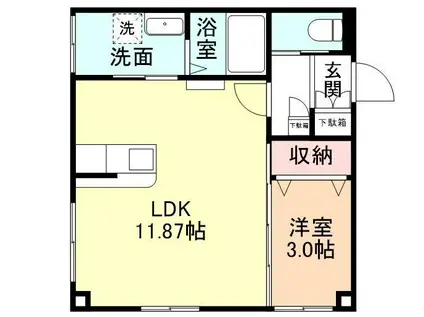 DREAM ARAKAWA(1LDK/1階)の間取り写真