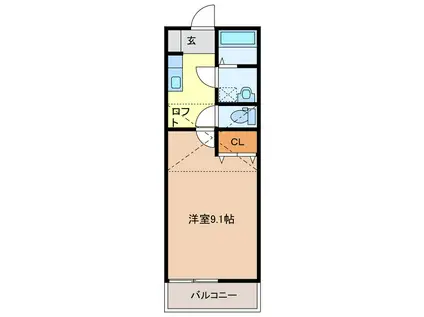 トップハウス垂水1(1K/1階)の間取り写真