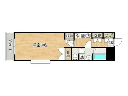 シャルマンステューディオI(1K/1階)の間取り写真